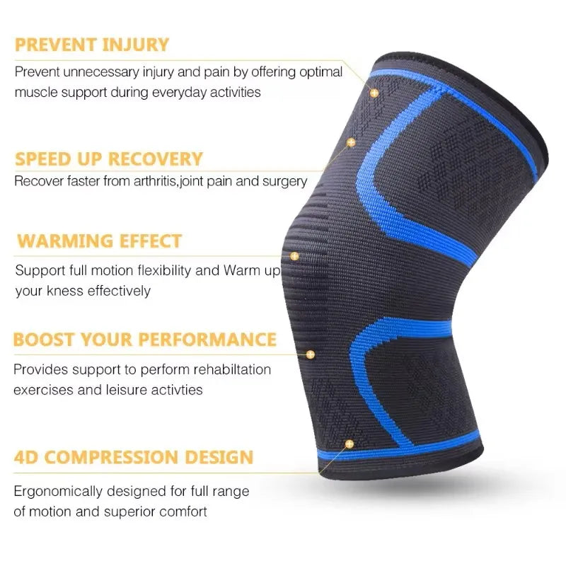 Knee Compression Sleeve (1PC) — Joint Support for Gym, Running & Pain Relief"