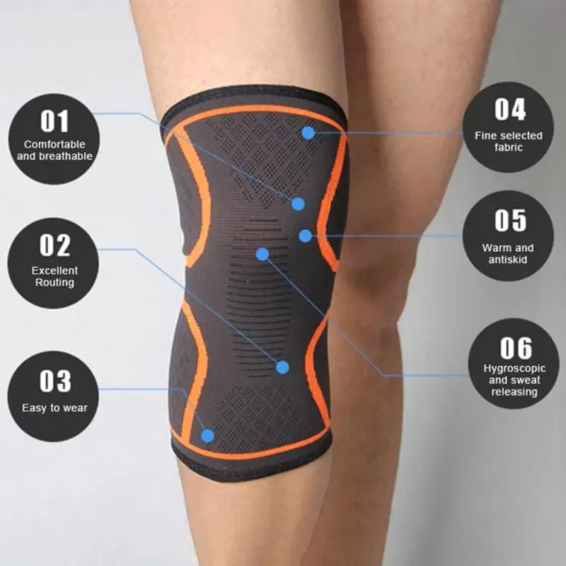 Knee Compression Sleeve (1PC) — Joint Support for Gym, Running & Pain Relief"