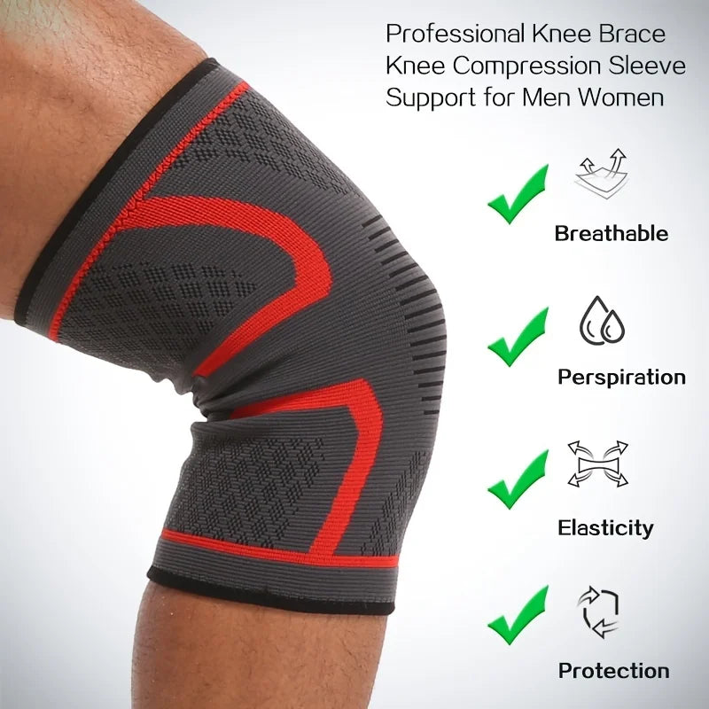 Knee Compression Sleeve (1PC) — Joint Support for Gym, Running & Pain Relief"